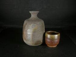 備前焼 登窯 備前焼中堅作家 ジョン・トーマス・ウェルズ 共箱付きカセ