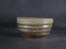 備前焼　登窯　備前市無形文化財　小山　末広　共箱付き黄ゴマぐい呑２