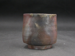 備前焼　登窯　備前焼窯元　山麓窯　金彩・黄ゴマ湯呑３