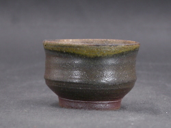 備前焼　登窯　備前焼中堅作家　森　神仙　黄ゴマぐい呑１