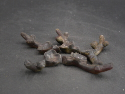 備前焼　登窯　備前焼窯元　清麻呂窯　藤尾　高徳　紙箱付き黄ゴマ梅箸置５個組１