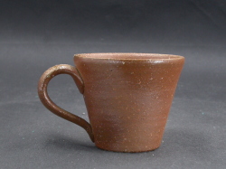 処分品　備前焼　穴窯　作者不詳　黄ゴマコーヒーカップ１