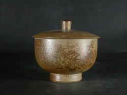 備前焼　登窯　備前焼窯元陶正園　木村　陶峰　黄ゴマ蓋付き丸湯呑１