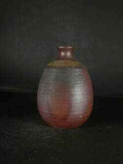 備前焼 登窯 備前焼ベテラン作家 藤原 陶臣 共箱付き黄ゴマ徳利2