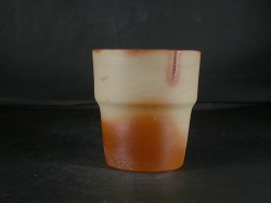 備前焼　備前焼若手作家　藤見　俊一　緋襷フリーカップ１