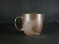 備前焼　穴窯　備前焼若手作家　藤見　俊一　黄ゴマ手付きカップ５