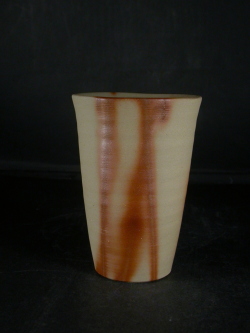 備前焼　備前焼若手作家　藤見　俊一　緋襷ビール他グラス５