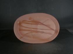 備前焼　備前焼若手作家　藤見　俊一　１８．７センチ緋襷楕円皿２