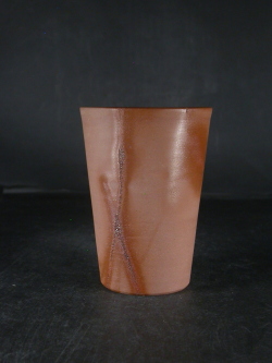 備前焼　備前焼若手作家　藤見　俊一　緋襷ビール他グラス８