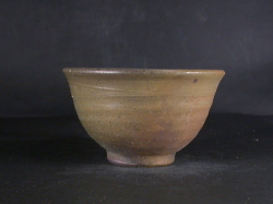 備前焼　備前焼中堅作家　竹内　靖之（山本）　最新作焦げ茶のゴマ青備前飯茶碗２