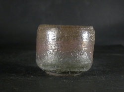 備前焼　登窯　備前焼中堅作家　竹内　靖之（山本）　最新作金彩・窯変青備前ぐい呑１２