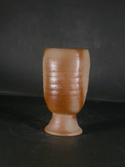 備前焼　登窯　備前焼中堅作家　竹内　靖之（山本）　最新作緋襷足付きビール他グラス９