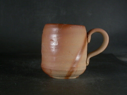 備前焼　備前焼中堅作家　竹内　靖之（山本）　最新作緋襷手付きカップ４