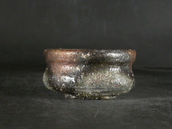 備前焼　登窯　備前焼中堅作家　竹内　靖之（山本）　最新作金彩・窯変荒土ぐい呑１９