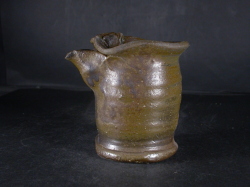 備前焼　備前焼中堅作家　竹内　靖之（山本）　最新作蟹付き黄ゴマ片口酒注１０