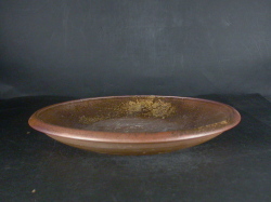 備前焼　登窯　備前焼中堅作家　竹内　靖之（山本）　最新作２２．５センチ緋襷・黄ゴマ深皿８