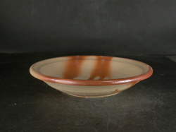 備前焼　備前焼中堅作家　竹内　靖之（山本）　最新作１６．２センチ緋襷皿１０