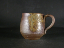 備前焼　登窯　備前焼中堅作家　竹内　靖之（山本）　最新作黄ゴマ手付きカップ７
