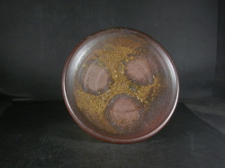 備前焼 ⑱　大深皿　被り黄ゴマ　丁斎作 備前焼窯変七寸皿-21cm-（CR-070） 作家「クリストファー