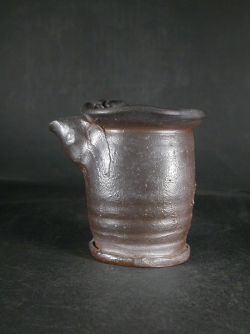 備前焼 備前焼中堅作家 竹内 靖之（山本） 最新作蟹付き黄ゴマ片口酒注