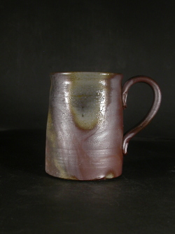 備前焼　登窯　備前焼中堅作家　竹内　靖之（山本）　最新作桟切・黄ゴマビアジョッキ・手付きカップ２７