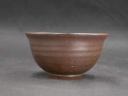 備前焼　備前焼中堅作家　竹内　靖之（山本）　最新作緋襷内面青備前飯茶碗６