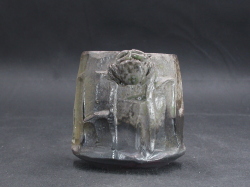 備前焼　備前焼中堅作家　竹内　靖之（山本）　最新作蟹付き窯変面取り・鎬フリーカップ１２