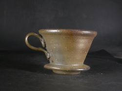 備前焼　登窯　備前焼中堅作家　竹内　靖之（山本）　最新作金彩・黄ゴマコーヒードリッパー６