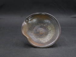 備前焼　登窯　備前焼中堅作家　竹内　靖之（山本）　最新作黄ゴマ片口小皿３０