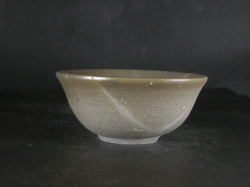 備前焼　備前焼中堅作家　竹内　靖之（山本）　最新作青緋襷・焦げ茶のゴマ青備前飯茶碗５