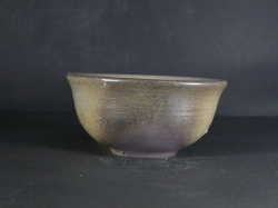 備前焼　備前焼中堅作家　竹内　靖之（山本）　最新作金彩・焦げ茶のゴマ青備前飯茶碗７