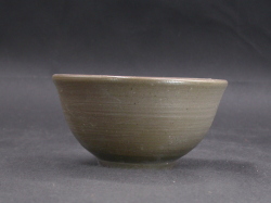 備前焼　備前焼中堅作家　竹内　靖之（山本）　最新作焦げ茶のゴマ青備前飯茶碗７