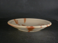 備前焼　備前焼中堅作家　竹内　靖之（山本）　最新作１６．５センチ緋襷皿２３