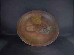 備前焼　作家物の大皿 備前焼 備前焼中堅作家 竹内 靖之（山本） 最新作25センチ緋襷・黄