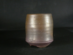 備前焼 登窯 備前焼中堅作家 竹内 靖之（山本） 最新作金彩・焦げ茶の