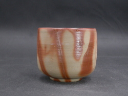 備前焼　備前焼中堅作家　竹内　靖之（山本）　最新作緋襷小福茶碗・フリーカップ２