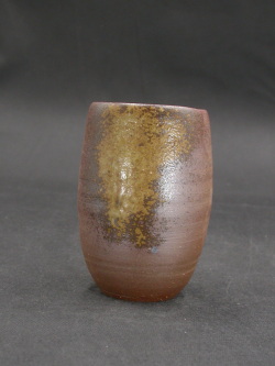 備前焼　登窯　備前焼中堅作家　竹内　靖之（山本）　最新作黄ゴマビール他グラス６