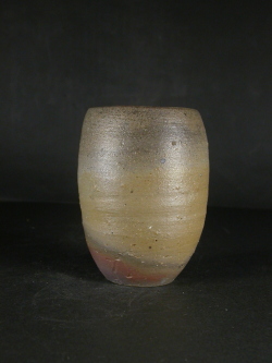 備前焼　登窯　備前焼中堅作家　竹内　靖之（山本）　最新作黄ゴマビール他グラス７