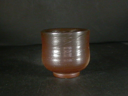 備前焼　登窯　備前焼中堅作家　片岡　聖観　黄ゴマ湯呑３