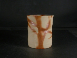 備前焼　備前焼中堅作家　片岡　聖観　 緋襷フリーカップ１１