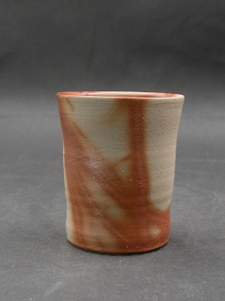 処分品　備前焼　備前焼中堅作家　片岡　聖観　 緋襷フリーカップ２０
