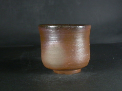 処分品　備前焼　登窯　備前焼中堅作家　片岡　聖観　黄ゴマ湯呑２１