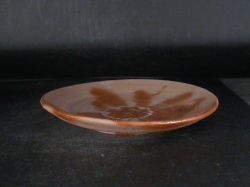 備前焼　備前焼中堅作家　片岡　聖観　１８センチ緋襷皿２