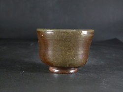 備前焼　登窯　備前焼中堅作家　片岡　聖観　黄ゴマぐい呑３