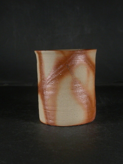 処分品　備前焼　備前焼中堅作家　片岡　聖観　 緋襷フリーカップ１３