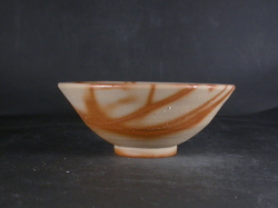 処分品　備前焼　備前焼中堅作家　片岡　聖観　緋襷飯茶碗２