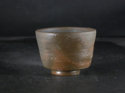 備前焼　登窯　備前焼中堅作家　片岡　聖観　緋襷青備前ぐい呑４