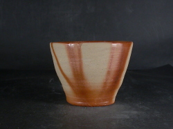 処分品　備前焼　備前焼中堅作家　片岡　聖観　 緋襷フリーカップ１７