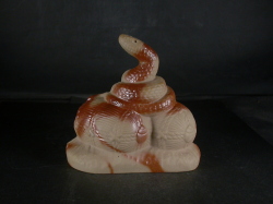 備前焼　備前焼中堅作家　片岡　聖観　緋襷巳置物２