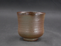 処分品　備前焼　登窯　備前焼中堅作家　片岡　聖観　黄ゴマ湯呑３７